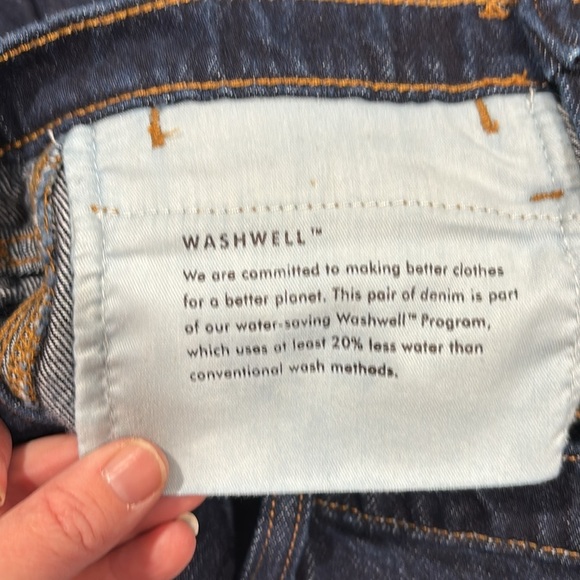 Banana Republic high rise wide leg dark wash jean size 27p - Picture 7 of 9